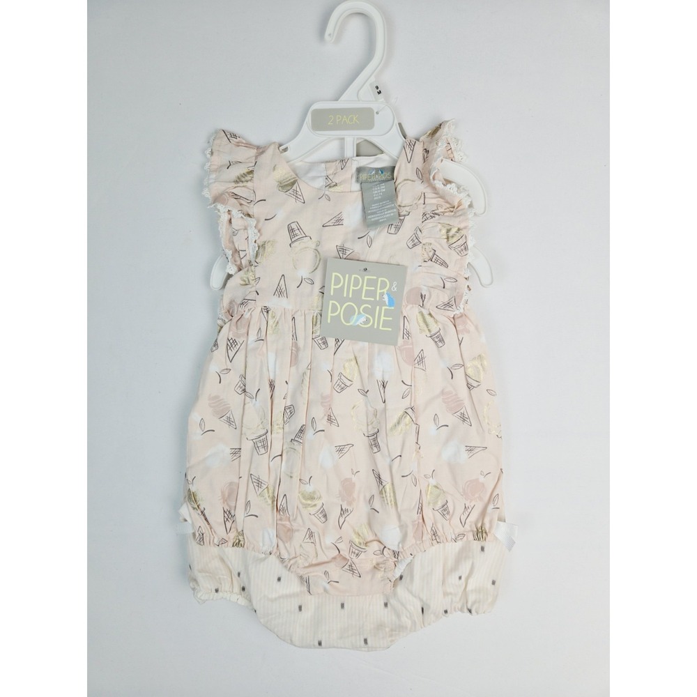 Piper & Posie Kids one piece 2 pack NWT sz 6-9M